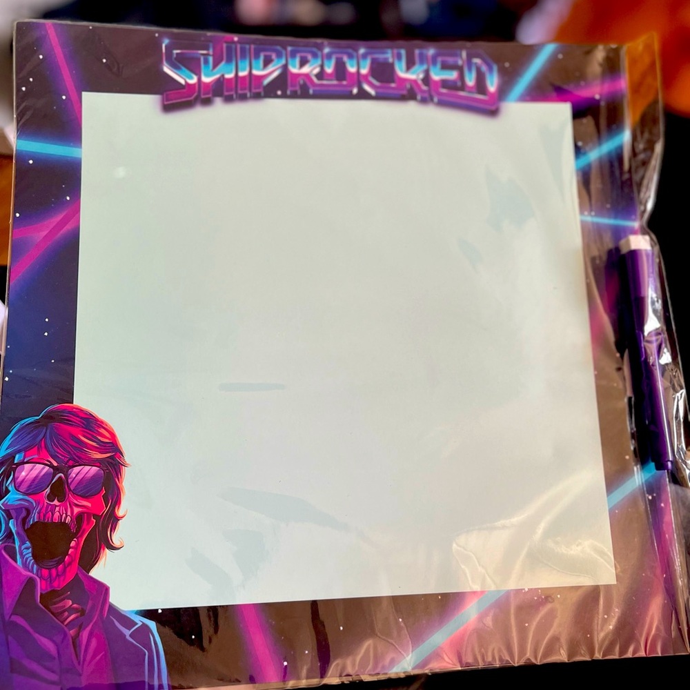1 SHIPROCKED CRUISE DRY ERASE SKULLY WIPE OFF EXPO MAGNETIC ROCK HARD BOARD DED